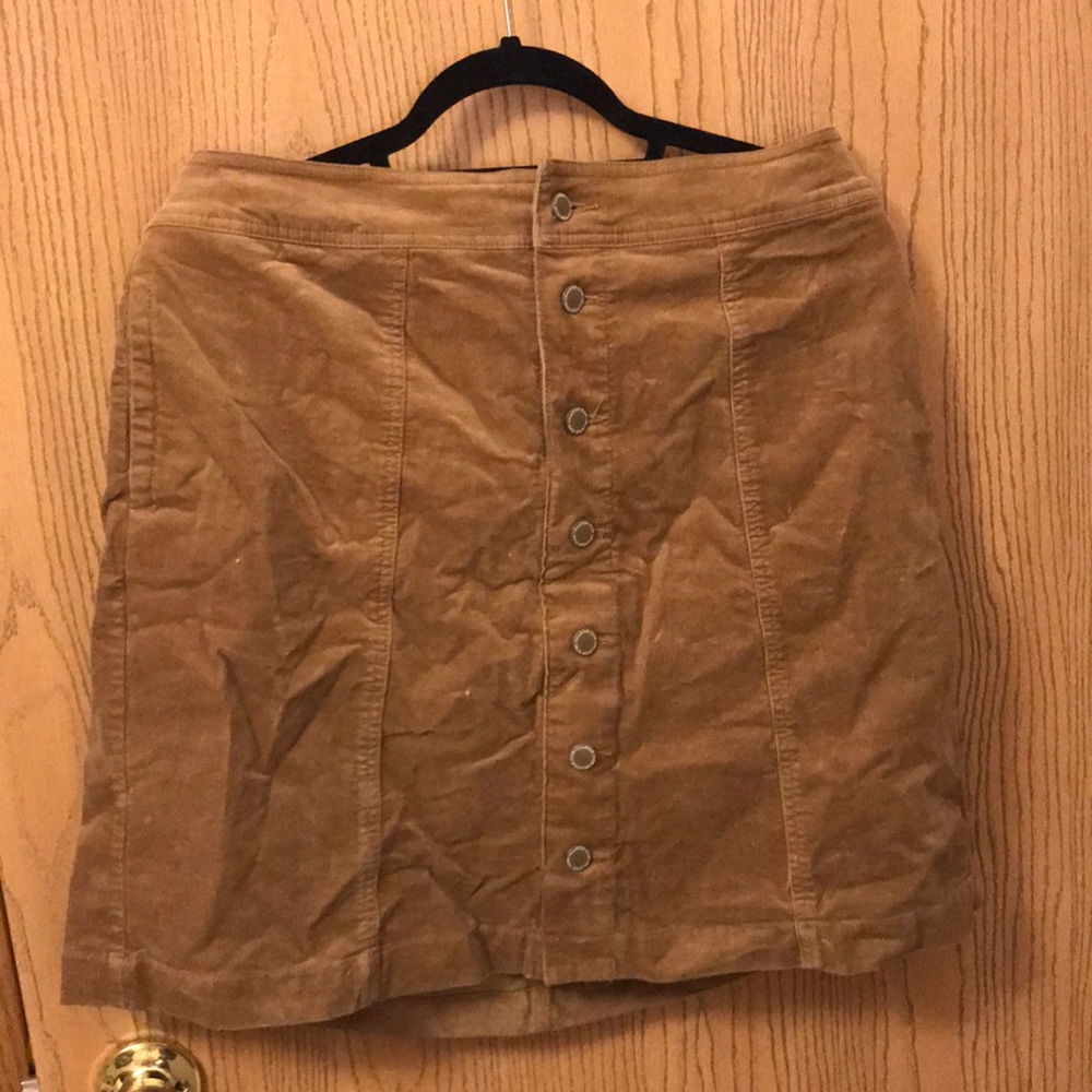 Khaki button up skirt